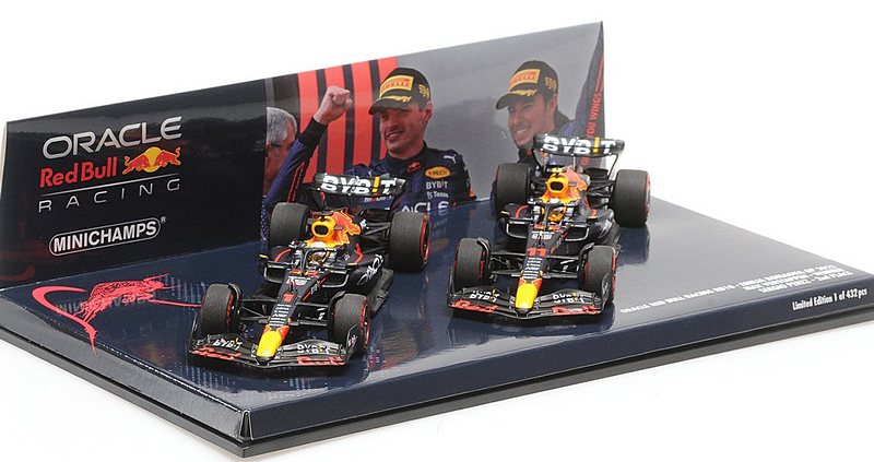 Red Bull Racing RB18 GP Emilia Romagna  2022 Verstappen + Perez by minichamps