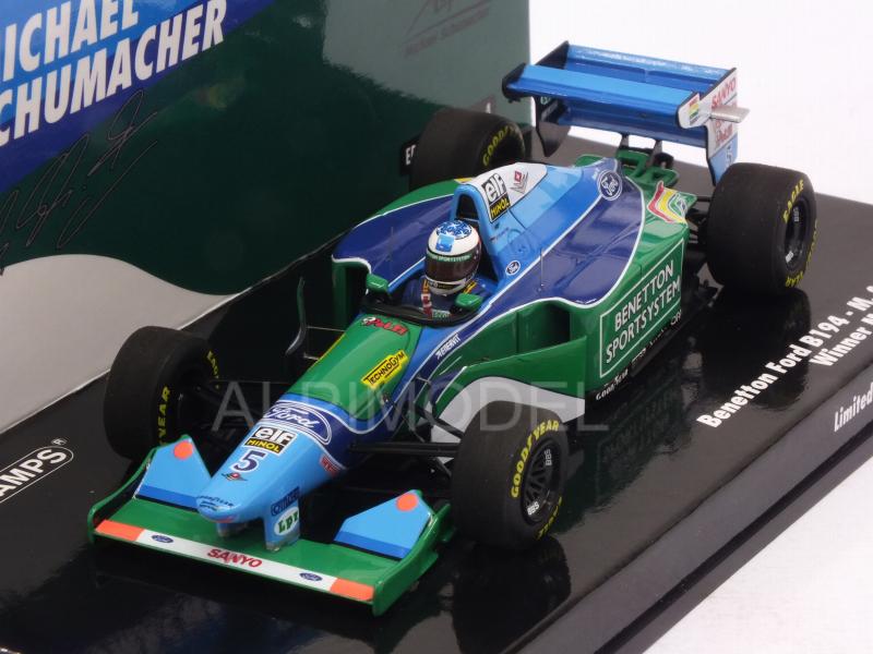 Benetton B194 Ford Winner GP Monaco 1994 Michael Schumacher World Champion (HQ Resin) - minichamps