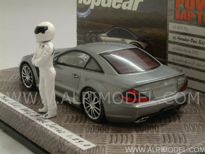 Mercedes SL65 AMG 2009 Black Series 'Top Gear' with 'The Stig' figurine - minichamps