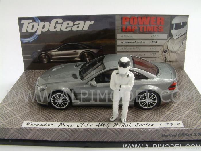 Mercedes SL65 AMG 2009 Black Series 'Top Gear' with 'The Stig' figurine by minichamps