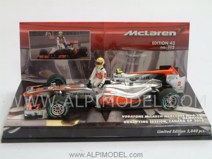 McLaren MP4/25 Mercedes Qualifying Session GP Canada 2010  Lewis Hamilton by minichamps