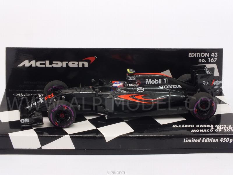 McLaren MP4/31 Honda #22 GP Monaco 2016 Jenson Button - minichamps