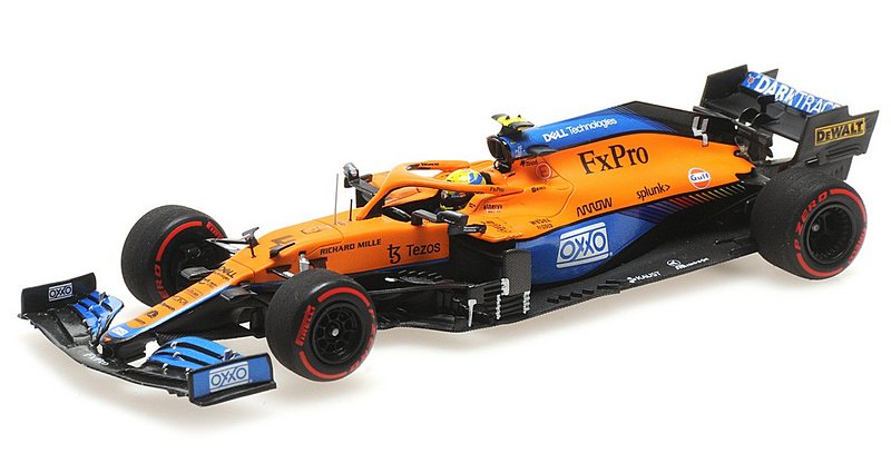 McLaren MCL35M #4 GP Russia 2021 Lando Norris Pole Position by minichamps