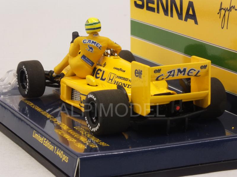 Lotus 99T Honda #11 Ayrton Senna on Satoru Nakajima's Car GP Italy 1987 - minichamps