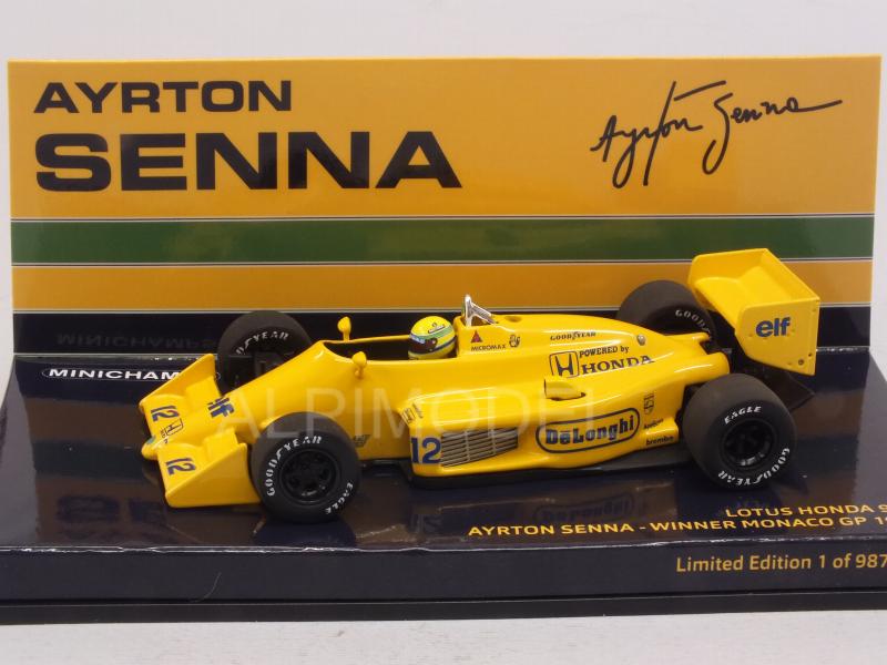 Lotus 99T Honda #12 Winner GP Monaco 1987 Ayrton Senna - minichamps