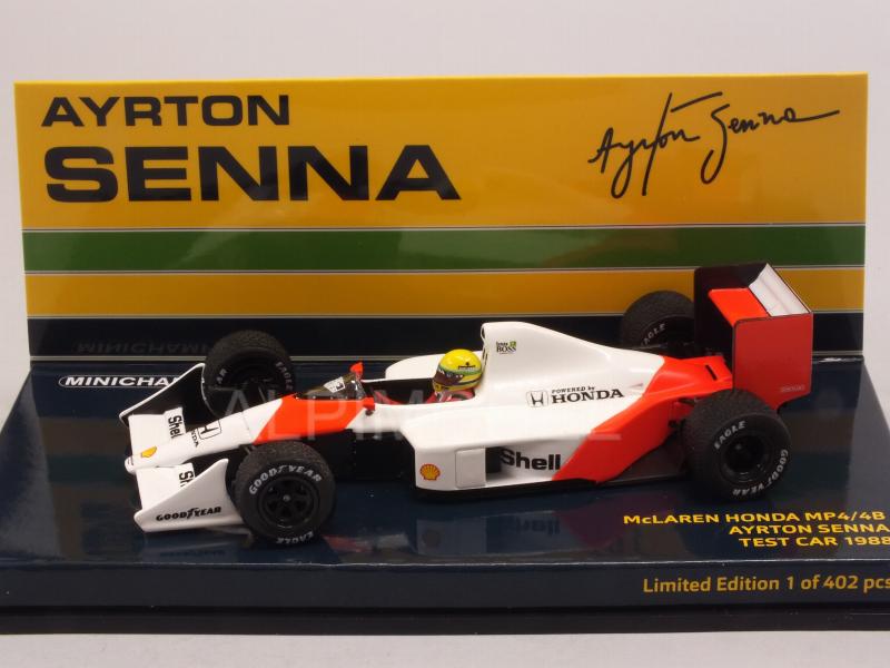 McLaren MP4/4B Honda Test Car 1988 Ayrton Senna - minichamps