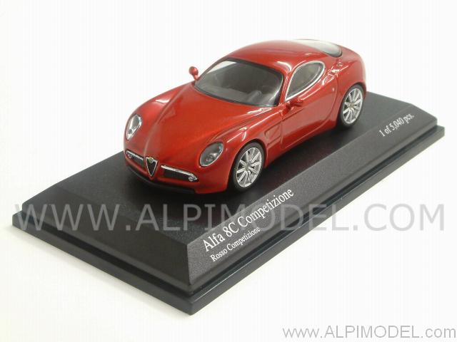 Alfa Romeo 8C Competizione (Rosso Competizione) (1/64 scale - 7cm) by minichamps