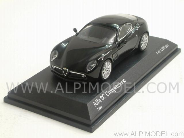 Alfa Romeo 8C Competizione (Black)  (1/64 scale - 7cm) by minichamps