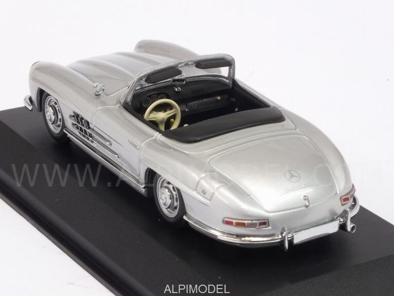 Mercedes 300 SL Roadster (W198ii) 1955 (Silver) 'Maxichamps' Edition - minichamps