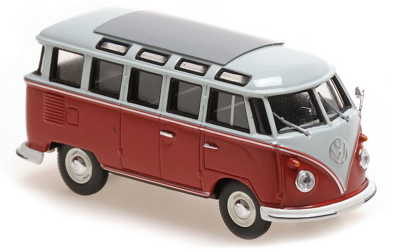 Volkswagen Samba Bus 1961 (Red/Grey)   'Maxichamps' Edition by minichamps