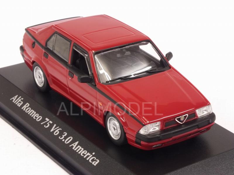 Alfa Romeo 75 V6 3.0 America 1987 (Red) - minichamps