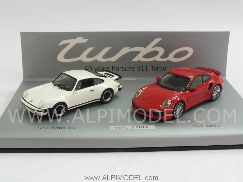 Porsche 911 Turbo Set 40 Years Anniversary by minichamps