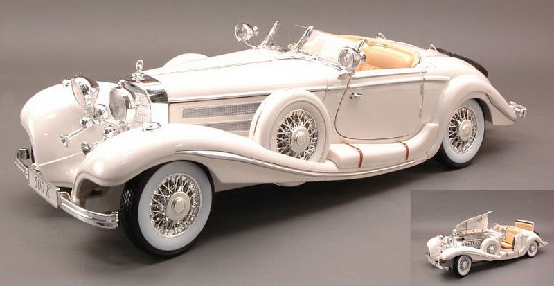 Mercedes 500K 1936 (White) by maisto