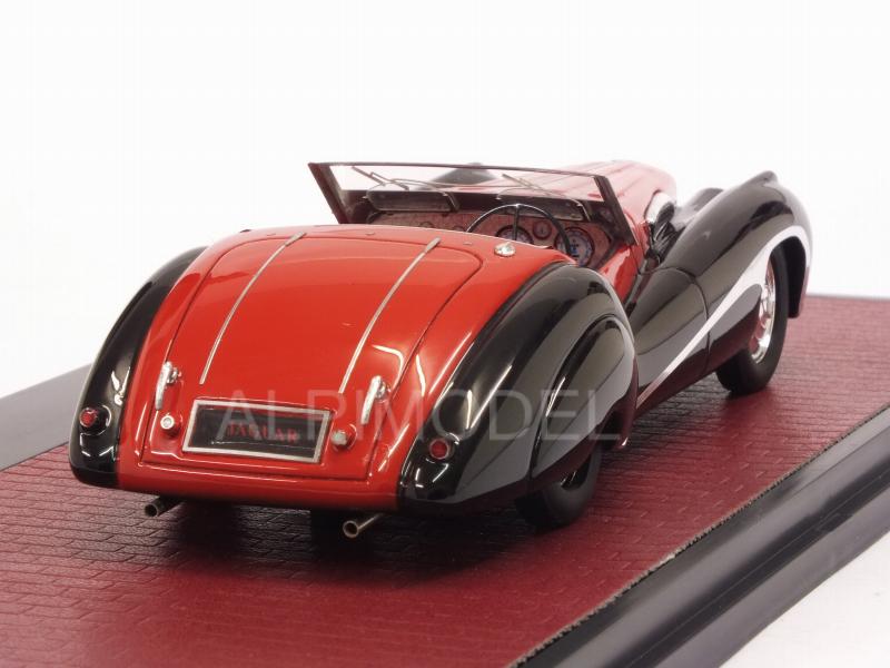 Jaguar SS100 2,5 Litre Roadster Vanden Plas 1939 (Red/Black) - matrix-models