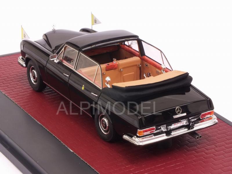 Mercedes 300 SEL Landaulette Vatican City open 1967 (Black) - matrix-models