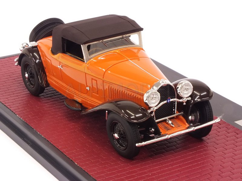 Bugatti Type 46 Cabriolet de Villars closed (Orange) - matrix-models