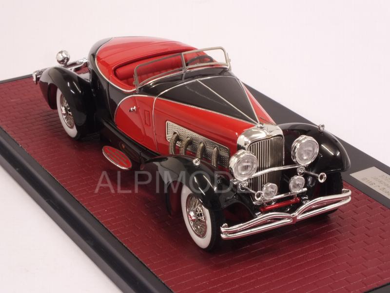 Duesemberg J SWB French True Speedster by Figoni 1931 (Red/Black) - matrix-models