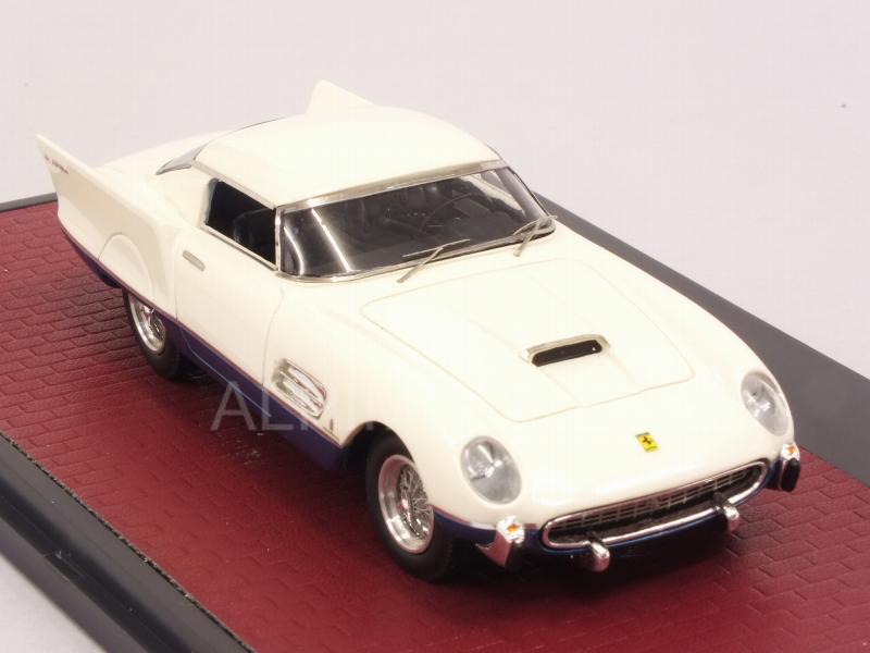 Ferrari 410 Superamerica Superfast Speciale Coupe Pininfarina 1956 (White/Blue) - matrix-models
