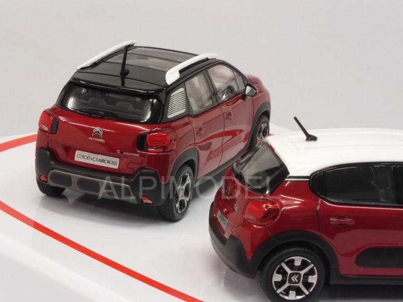 Miniature Norev Coffret Citroën C3 & C3 Aircross 2017 – Échelle 1:43 – Neuf
