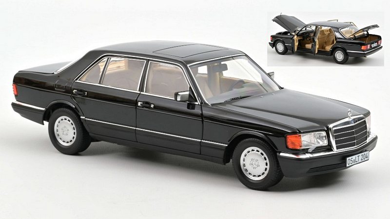 Mercedes 560 SEL 1989 (Black Metallic) by norev