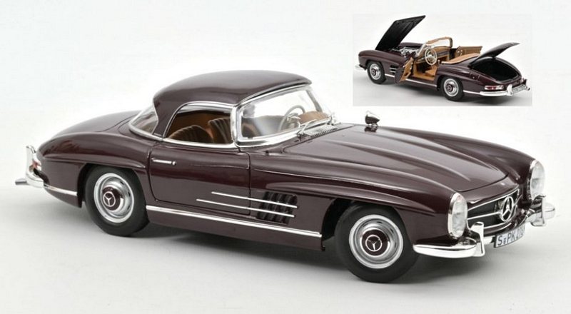 Mercedes 300 SL Roadster 1957 (Dark Red) by norev