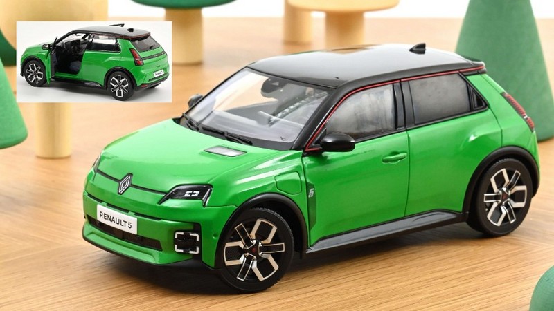 Renault 5 E-Tech 100% Electric 2024 (Pop Green/Black) by norev
