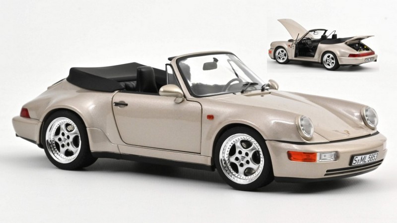 Porsche 911 Cabriolet Turbo Look 1992 (Silver) by norev