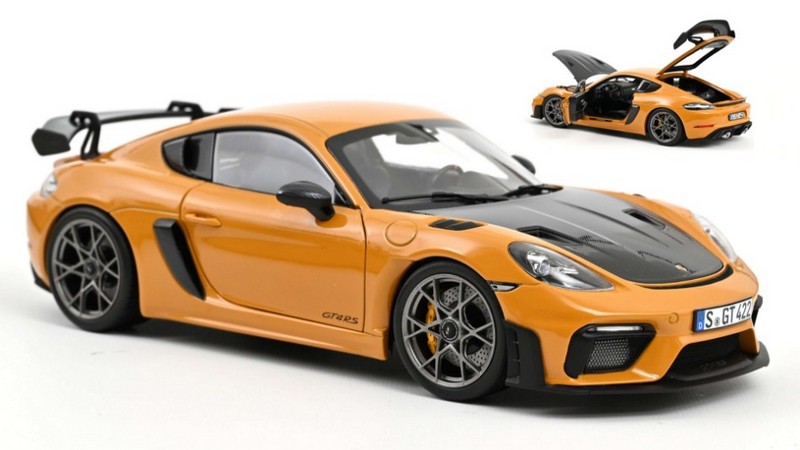 Porsche Cayman GT4 RS Weissach Package 2023 (Bahama Yellow) by norev