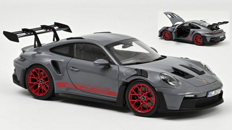 Porsche 911 GT3 RS 2022 (Arctic Grey/Pyro Red) by norev