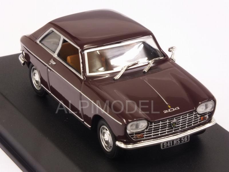 Peugeot 204 Coupe 1967 (Maroon) - norev