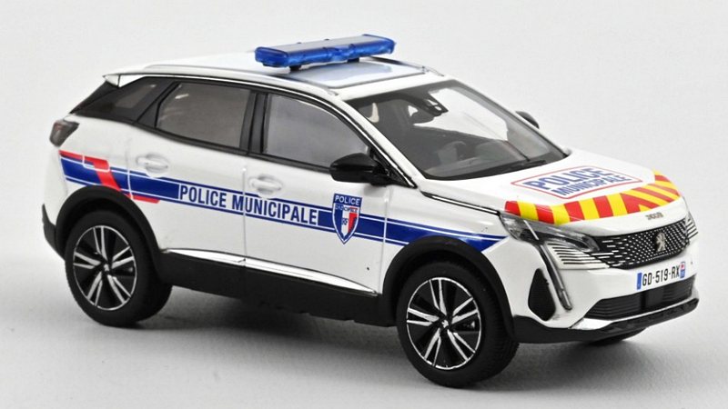 Peugeot 3008 2023 Police Municipale (with Red & Yellow Striping) by norev