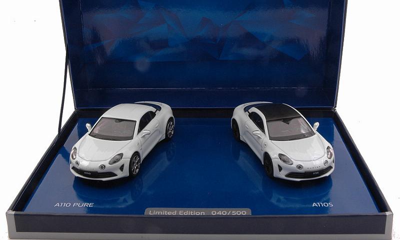 Alpine A110 Pure & A110S Set (Gift Box) by norev