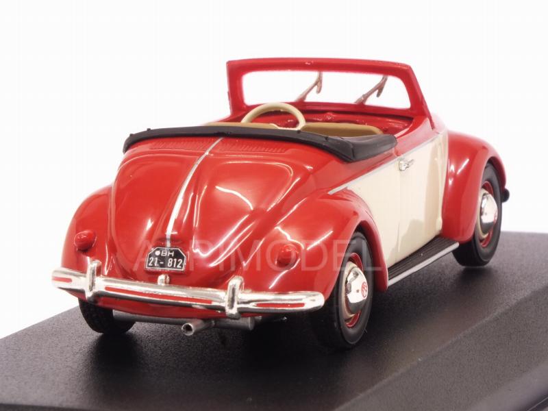 Volkswagen Beetle Hebmuller Cabriolet 1949 (Red/Cream) - norev