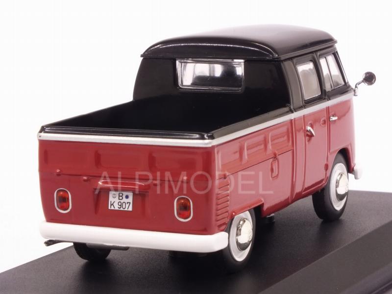 Volkswagen T1 Double Cabin 1961 (Red/Black) - norev