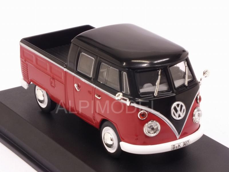 Volkswagen T1 Double Cabin 1961 (Red/Black) - norev