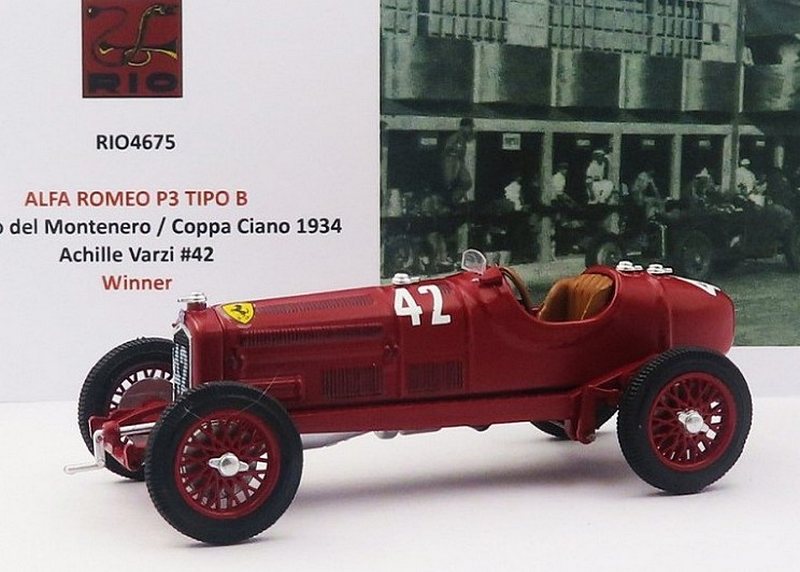 Alfa Romeo P3 Tipo B #42 Winner Circuito Montenero 1934 Achille Varzi by rio