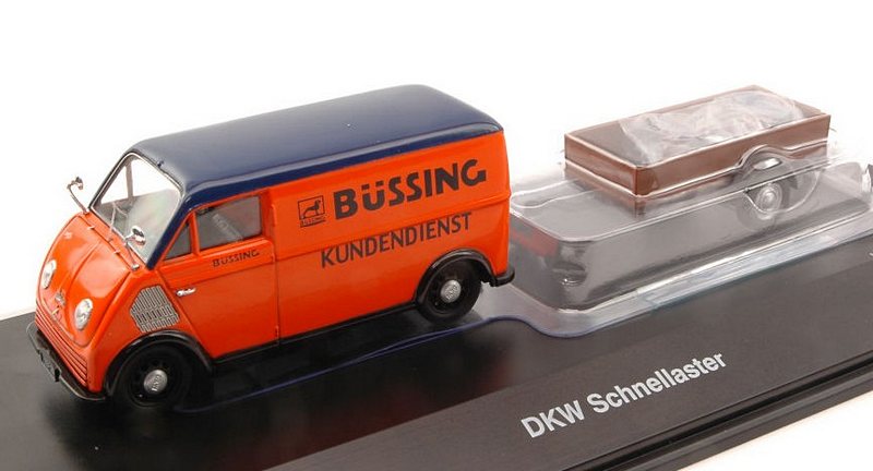 DKW Schnellaster Bussing Kundendienst with trailer by schuco