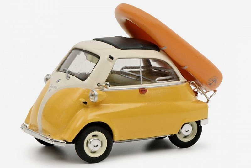 BMW Isetta with air boat (Yellow/Cream) by schuco