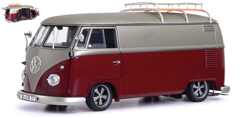 Volkswagen T1b Van Lowrider 1962 (Red/Grey) by schuco