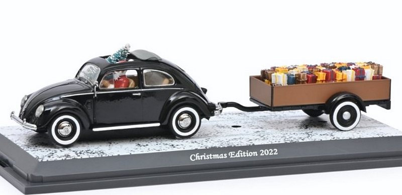 Volkswagen Beetle with trailer Christmas Edition 2022 by schuco