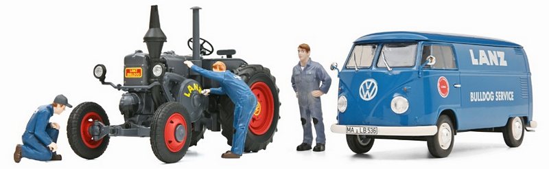 Volkswagen T1b Van Lanz Assistance with Bulldog Tractor 1956 by schuco