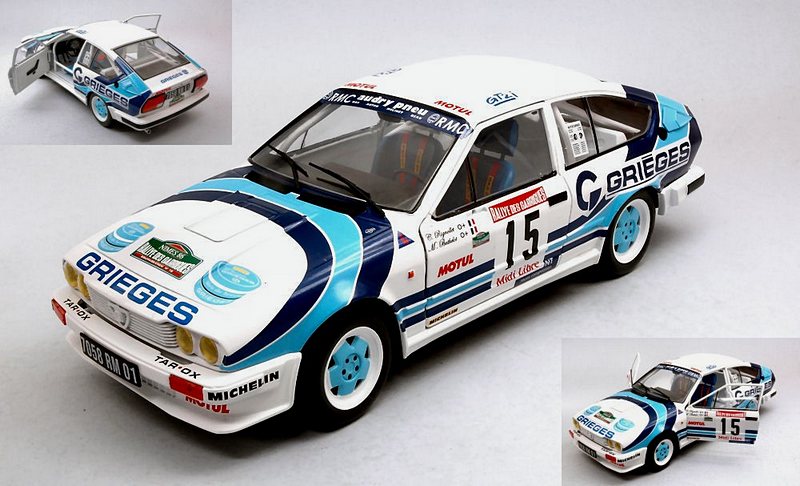 Alfa Romeo GTV6 #15 Rally Des Garrigues 1986 Rigollet - Bathelot by solido