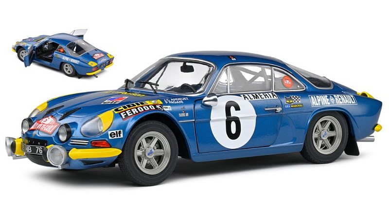 Alpine A110 Renault 1600S #6 Rally Montecarlo 1972 Candruet - Pagani (night version) by solido