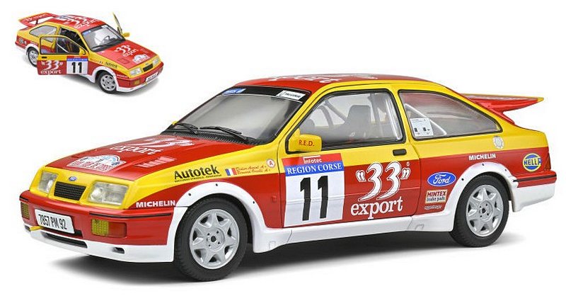 Ford Sierra Cosworth RS #11 Tour De Corse 1987 Auriol - Ocelli by solido