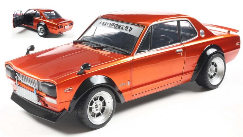 Nissan Skyline (C10) Hakosuka Works 1970 (Orange Metallic) by solido