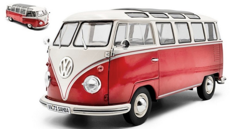 Volkswagen T1 Samba Minibus 1962 (Red/White) by solido