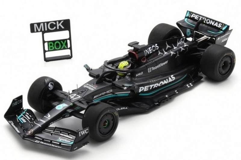Mercedes W14 AMG #47 GP Spain 2023 Mick Schumacher Tyre Test  (with pit board) by spark-model