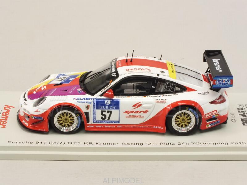 Porsche 911 GT3 KR #57 Nurburgring 2016 Baunach - Kaufnmann - Haezebrouck -  Salewsky  KREMER Racing - spark-model