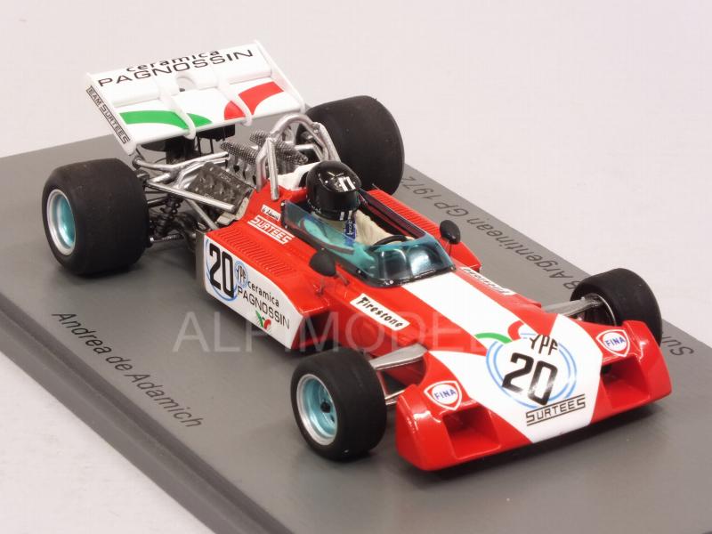 1972 Surtees Ts39b #20 Argentina GP F1 Andrea De Adamich in 1 43 Scale by Spark for sale online 
