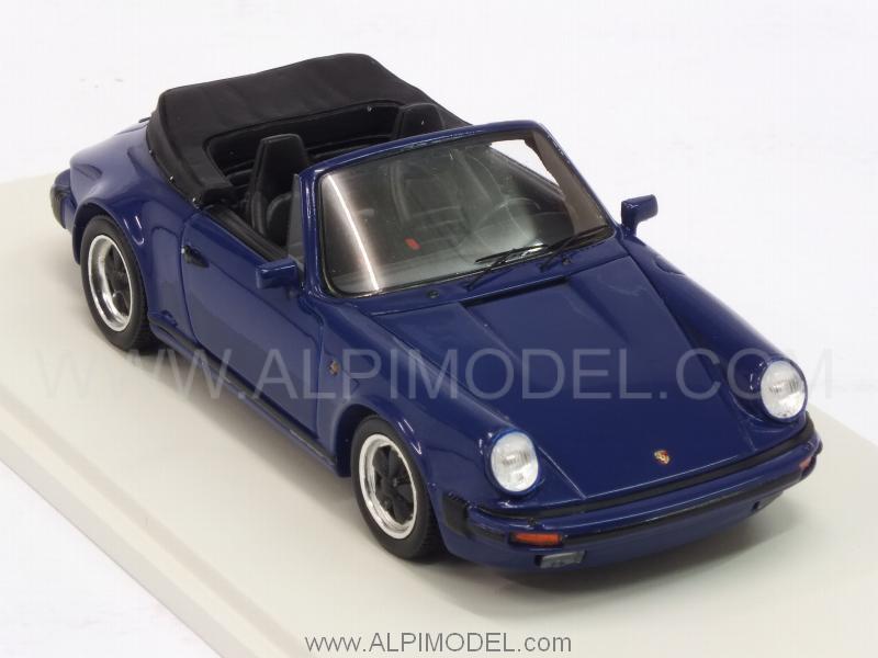 Porsche 911 3.2 Cabriolet 1989 (Blue) - spark-model